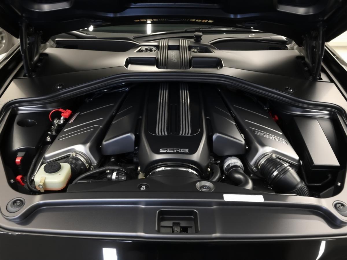 Clean detailed engine bay